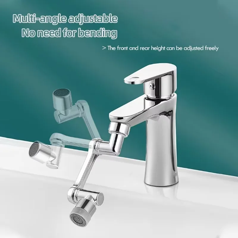 ABS Universal Rotation Extender Faucet Aerator Splash Filter Kitchen Washbasin Faucets Bubbler Nozzle Two Modes for Water Outlet gallery 1