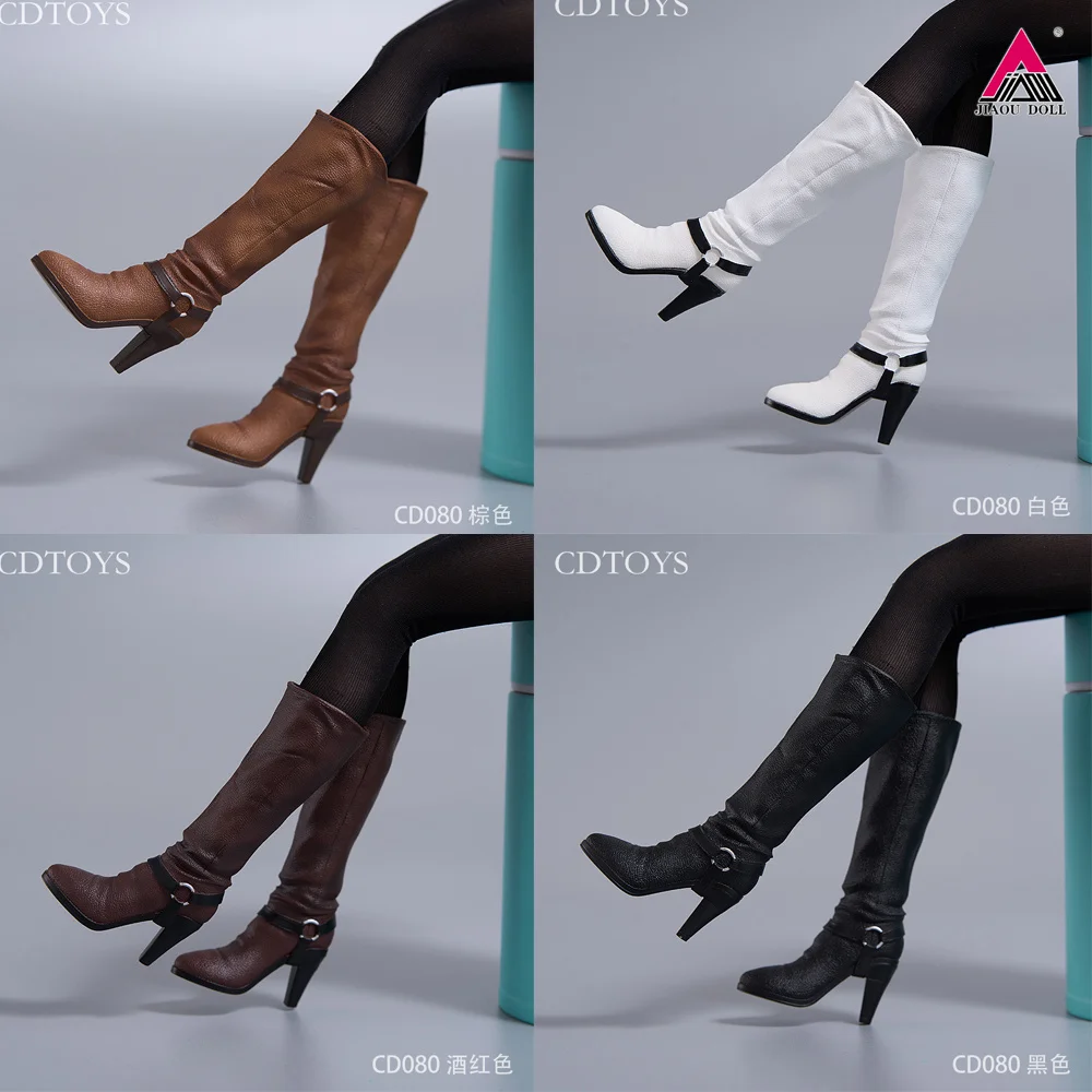 

cdtoys CD080 1/6 Scale Solid High Heels Medium Boots Shoes Model for 12'' Female Soldier Action Figure Body Dolls