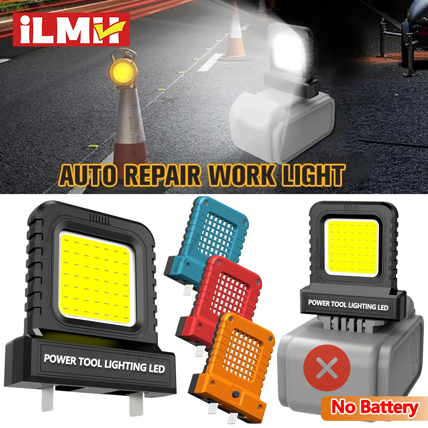 ملحقات أدوات الطاقة LED ضوء العمل لماكيتا لميلووكي لديوالت لبوش ل Dayi Lomvum Zhipu 18 فولت-21 فولت بطارية ليثيوم أيون #1