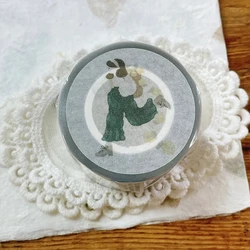 아이비 스노우 빈티지 레몬 나무 소녀 와시 pet 테이프, 카드 제작 DIY 스크랩북 플랜 장식 스티커
