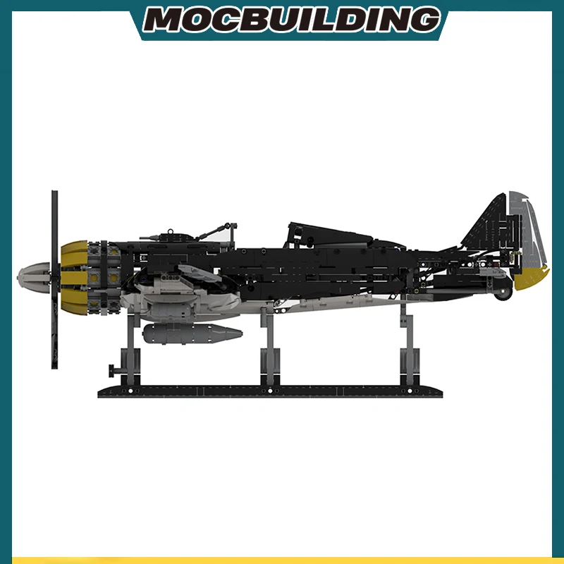 Focke Wulf Fw-190 نموذج مقاتلة تجميعها بنة لتقوم بها بنفسك العسكرية MOC الطوب الإبداعية التعليمية عرض اللعب الهدايا 2522 قطعة