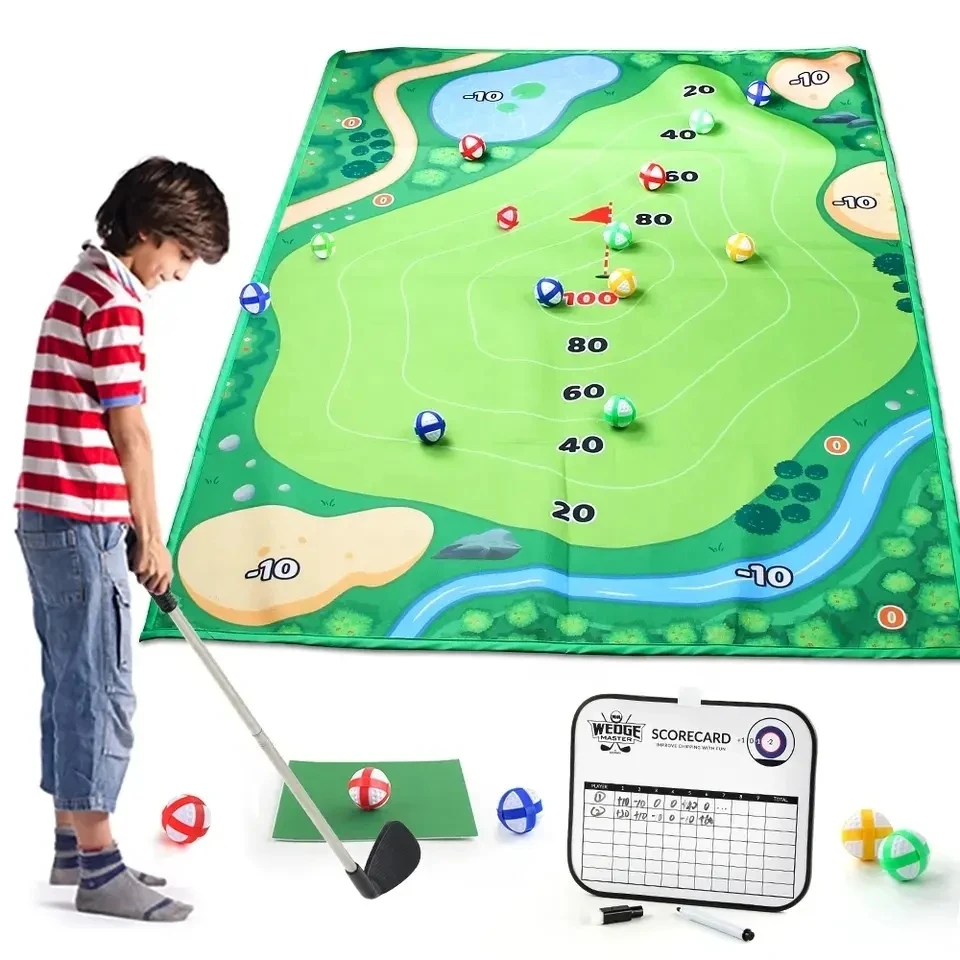 

Golf Game Mat Set Toy Indoor Sports Toy Set Outdoor Golf Club Children's Game Set