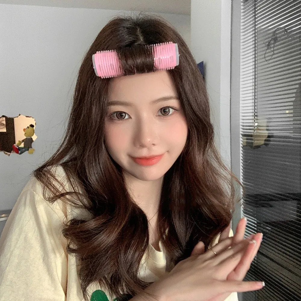 4Sizes No Heat Hair Bang Volume Self-adhesive Hook &lamp Loop Self-Grip Hair Roller Heatless Hair Curlers DIY Styling Tool