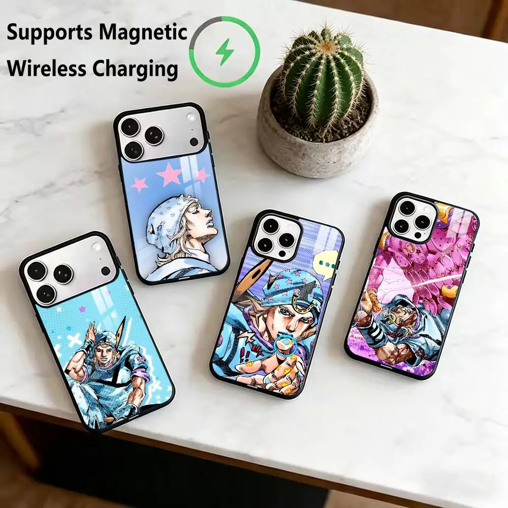 Johnny Joestar J-JOJO  Phone Case For iPhone18 17,16,15,14,13,12,11 Plus,Pro Compatible with magnetic wireless charging Gift