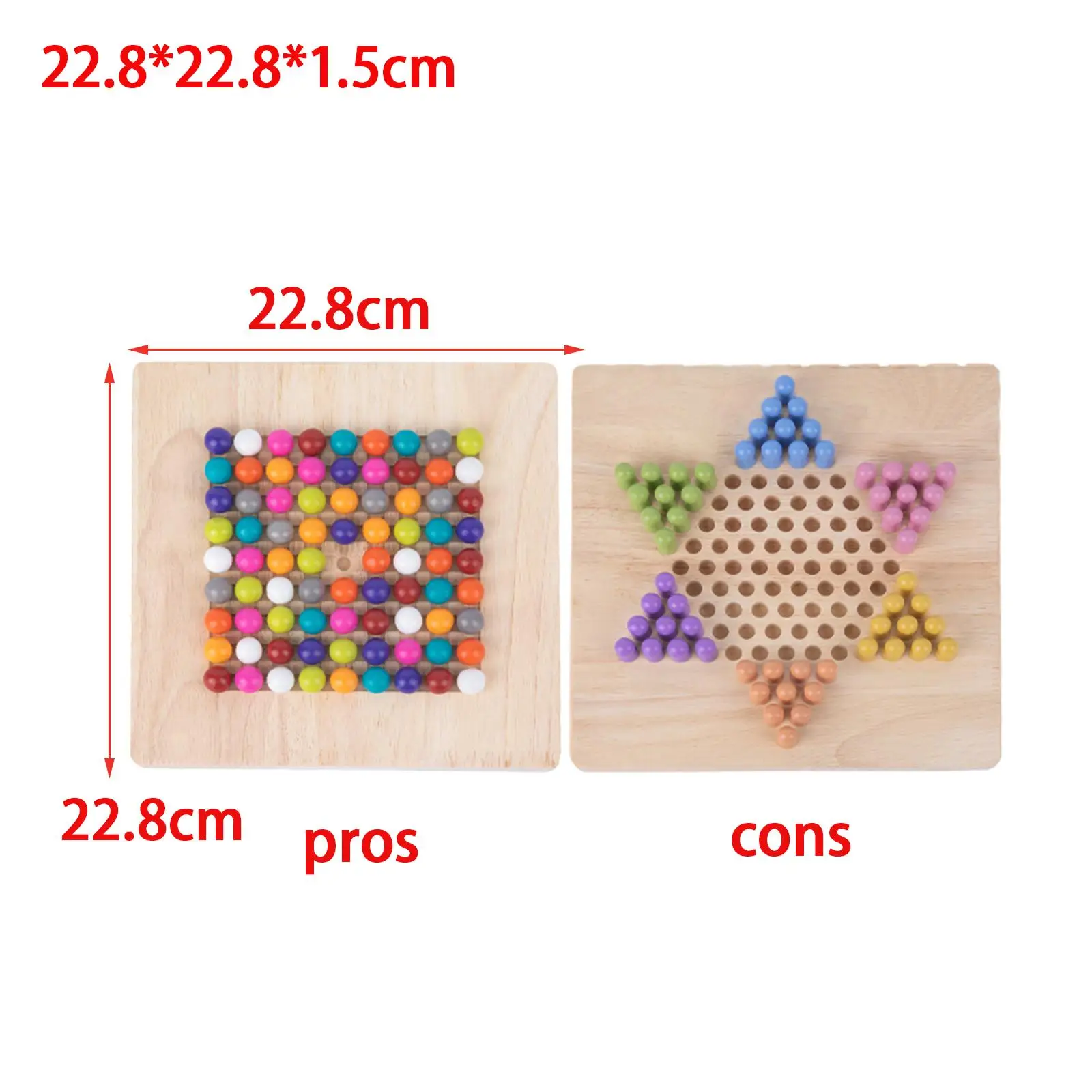 Classic Strategy Game Learning Portable Wood Educational Board for Interaction Hand Eye Coordination Birthday Leisure Gathering