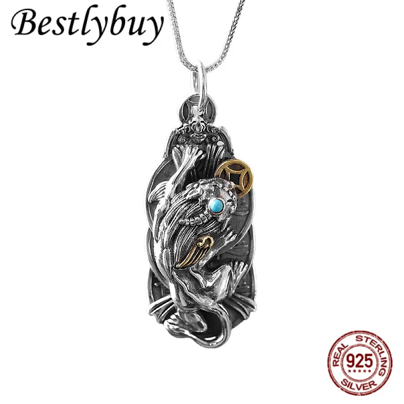 

NEW S925 Pure Silver 3D Stereoscopic Pixiu Pendant For Men Retro Personality High-end Feeling Give Boyfriend A Gift