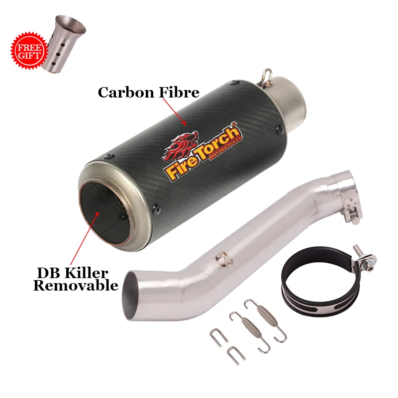 For HONDA VFR1200 X VFR1200F VFR 1200 2009-2015 Slip On Cruising Motorcycle Exhaust Escape Modify Middle Pipe DB Killer Muffler