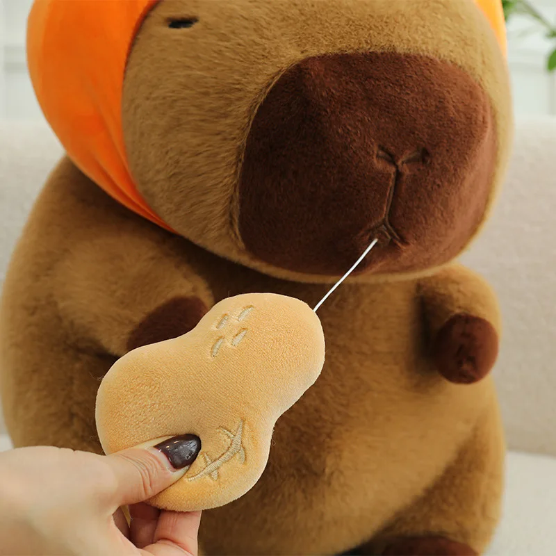 귀여운 카피바라 봉제 인형 귀여운 감 디자인 봉제 인형 어린이 생일 선물 봉제 베개 부드러운 동물 인형 도매