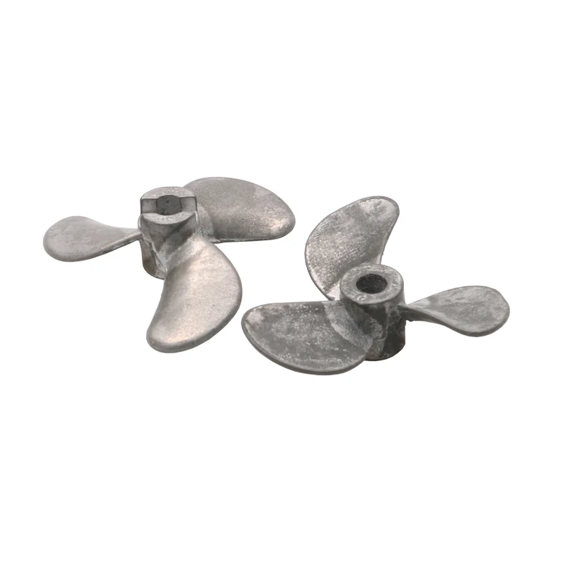 2Pair Fully Immersed Metal 3-Blade Propeller Dia 28/32/36/40/44/48mm Shaft Hole 4mm Zinc Alloy Paddle for RC Trawler Boat Ship