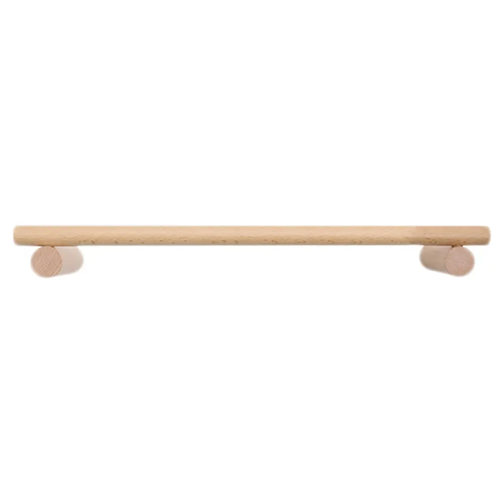 Wooden Towel Rack Simple Bathroom Storage Hanger Holder Bar Space Saving Clean Hygienic Kitchen No Punch Single