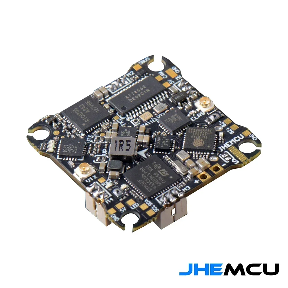 JHEMCU F411ELVTX F411 Flight Controller 12A 4in1 ESC 5.8G 400mW VTX ELRS 2.4G RX AIO 25.5X25.5mm 1-2S for FPV Drones