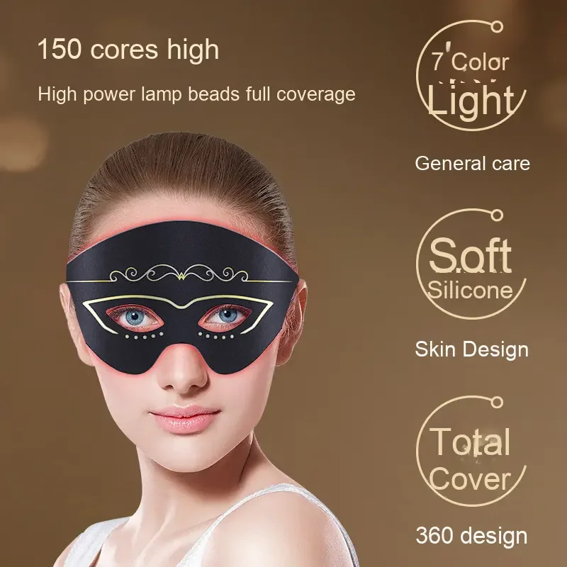 2025 siliconen elektrische LED oogverzorging rood licht verjongend led oogmasker schoonheidsapparaat