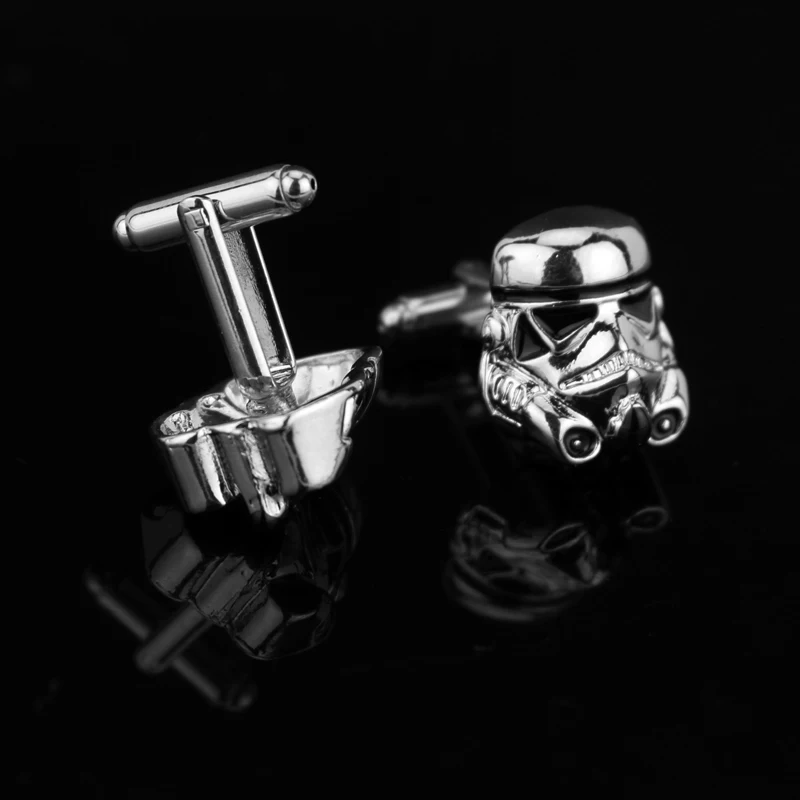 Lèvent de manchette plaqués argent Star VAN, boutons de manchette, bijoux de marque, compromis galactique, chemise impériale Stormtrooper