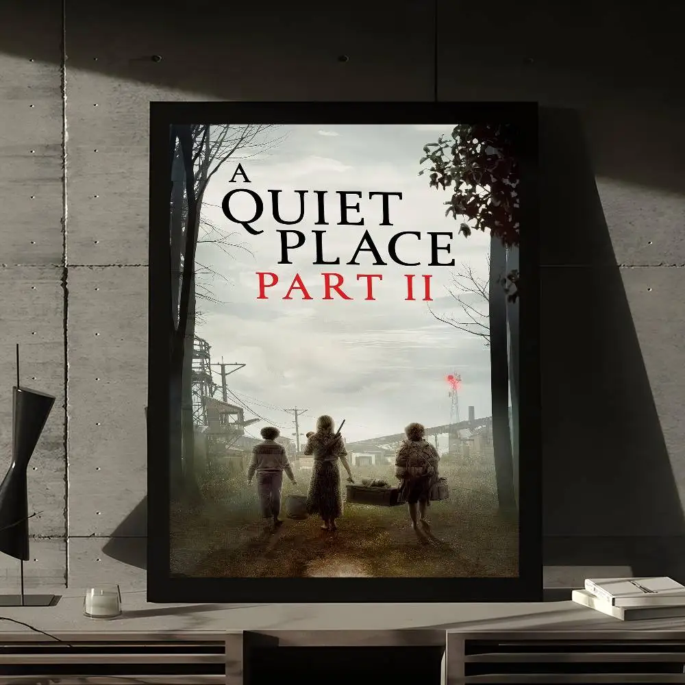 ملصقات كلاسيكية عتيقة من فيلم Q-Quiet P-Place عالية الجودة ملصقات جدارية فنية كلاسيكية لتزيين جدران غرفة المنزل