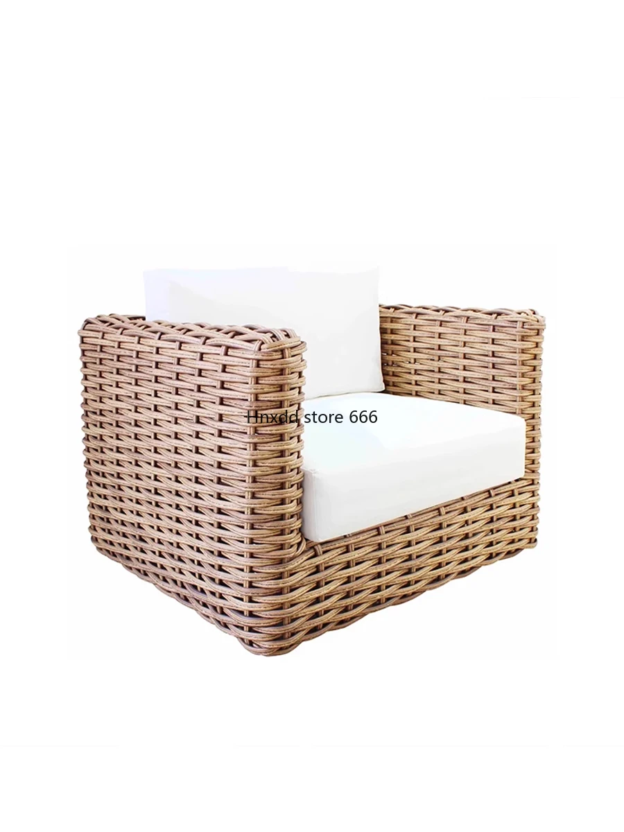 Outdoor Rattan Sofa Outdoor Garten Innenhof wasserdichte Sonnencreme Rattan Möbel Kombination