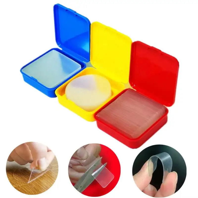 Reusable Double Sided Tape Stickers PVC Tape Washable Waterproof Wall Sticker Traceless Self-Adhesive Transparent Tape Adhesives