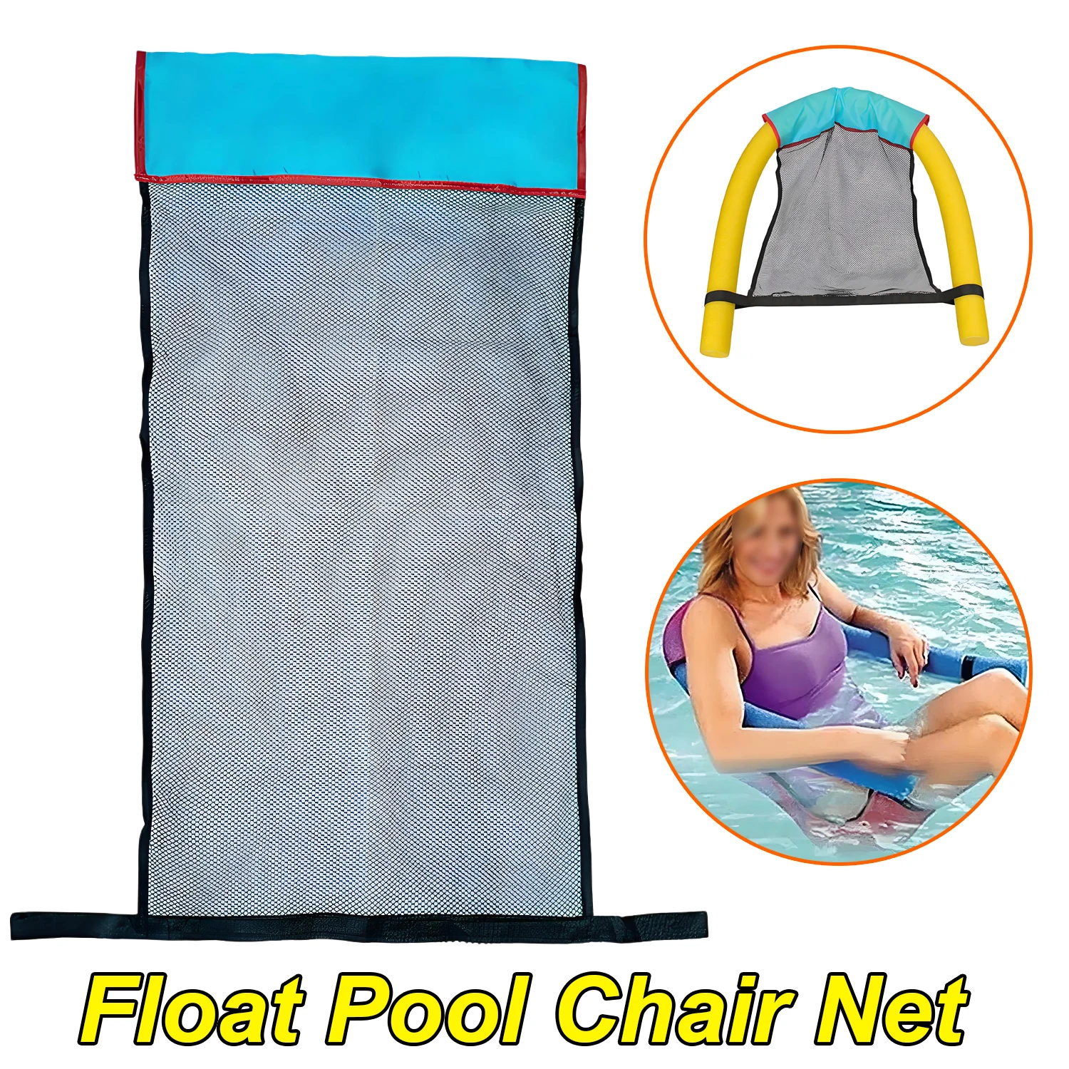 

Floating Swim Chair Net Sleeve Pool Noodle Replacement Mesh Cover Water Hammock Swimming Leisure Accessories Swim Training Aid