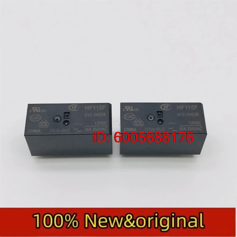 10PCS Hongfa Relay HF115F-012-1HS3B Group 1 Normally Open 6-Pin 16A250VAC Contact Material AGNI Original & Brand New