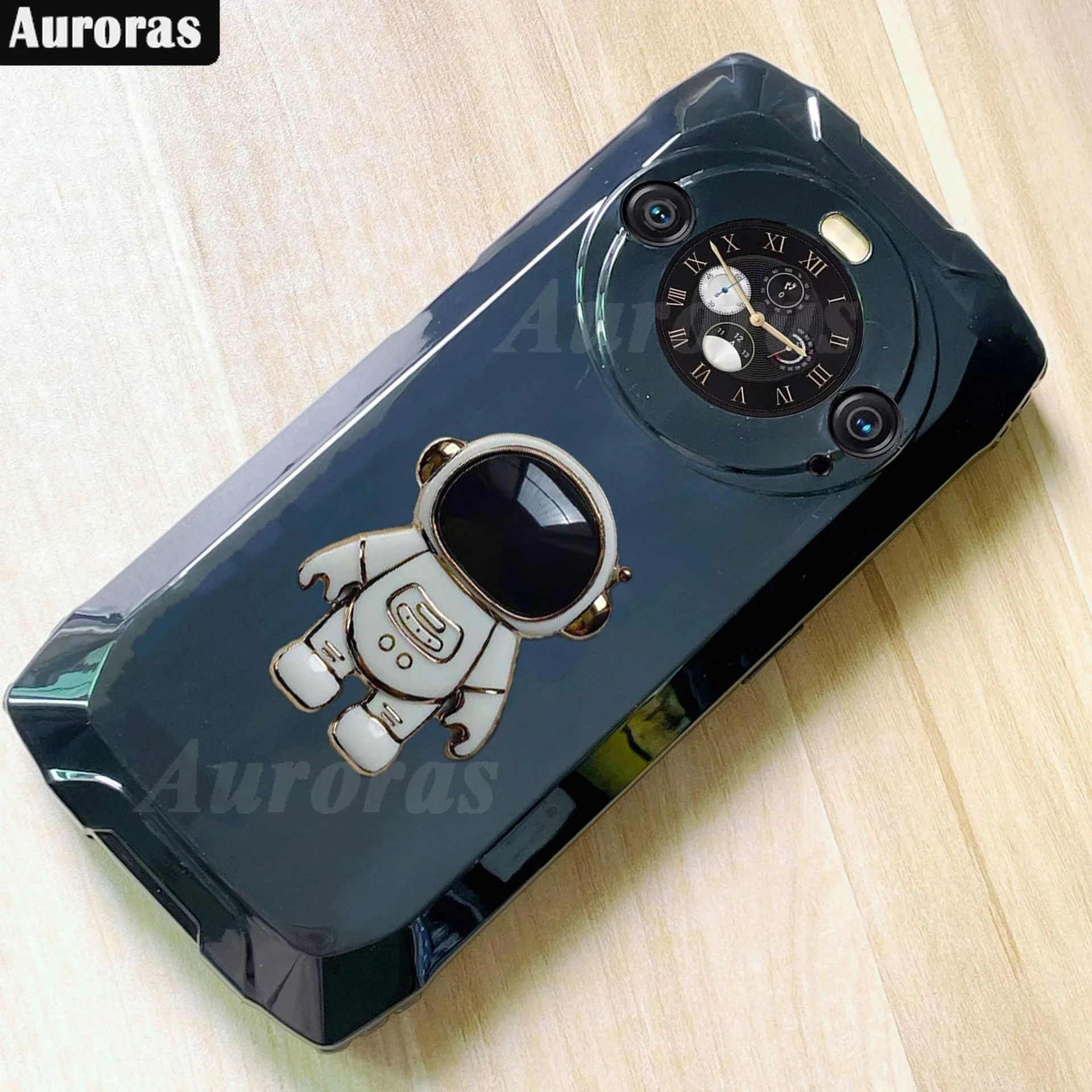 Skinlee dla Blackview BV9300 Pro Case astronauta wspornik stojakowy silikonowa, odporna na wstrząsy obudowa TPU dla Blackview BV9300 Pro tylna obudowa