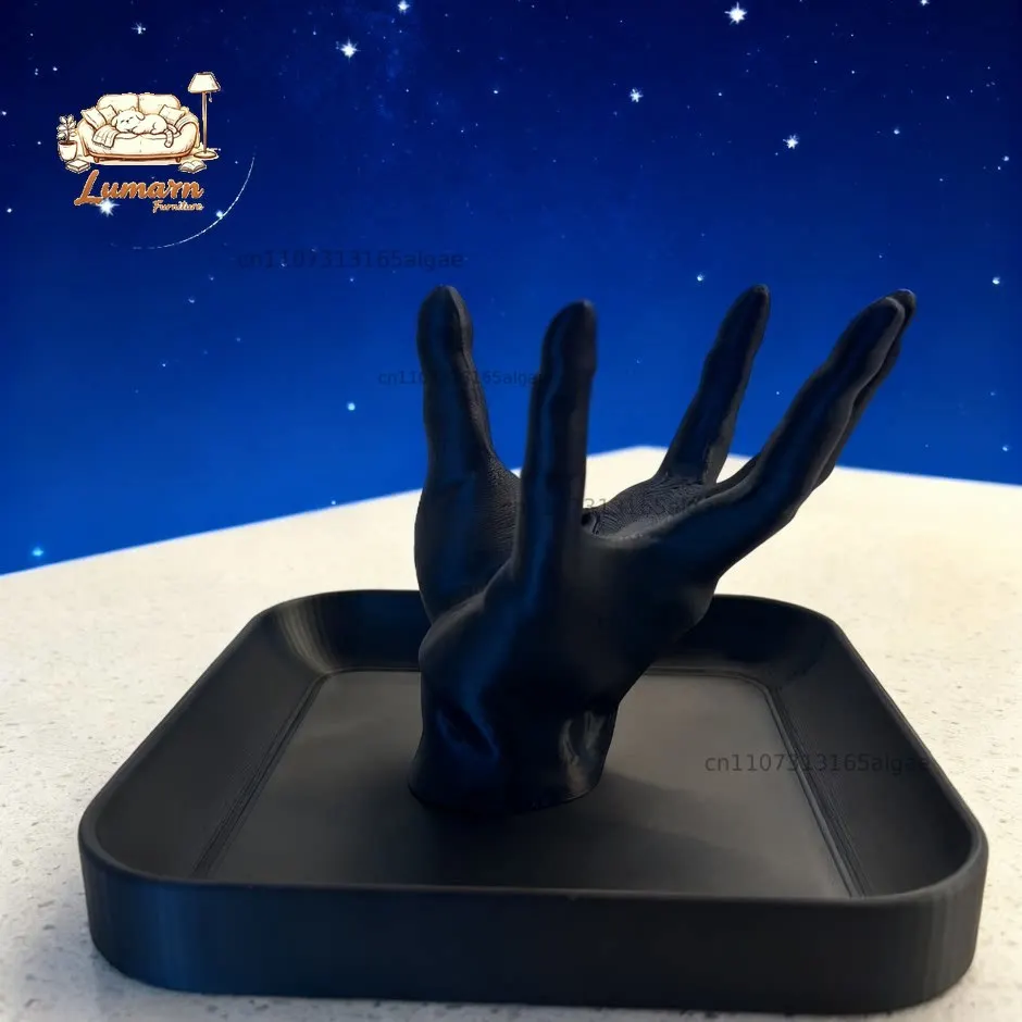 [Gothic style tray, display] Hand-shaped tray jewelry and key rack storage, devil's hand