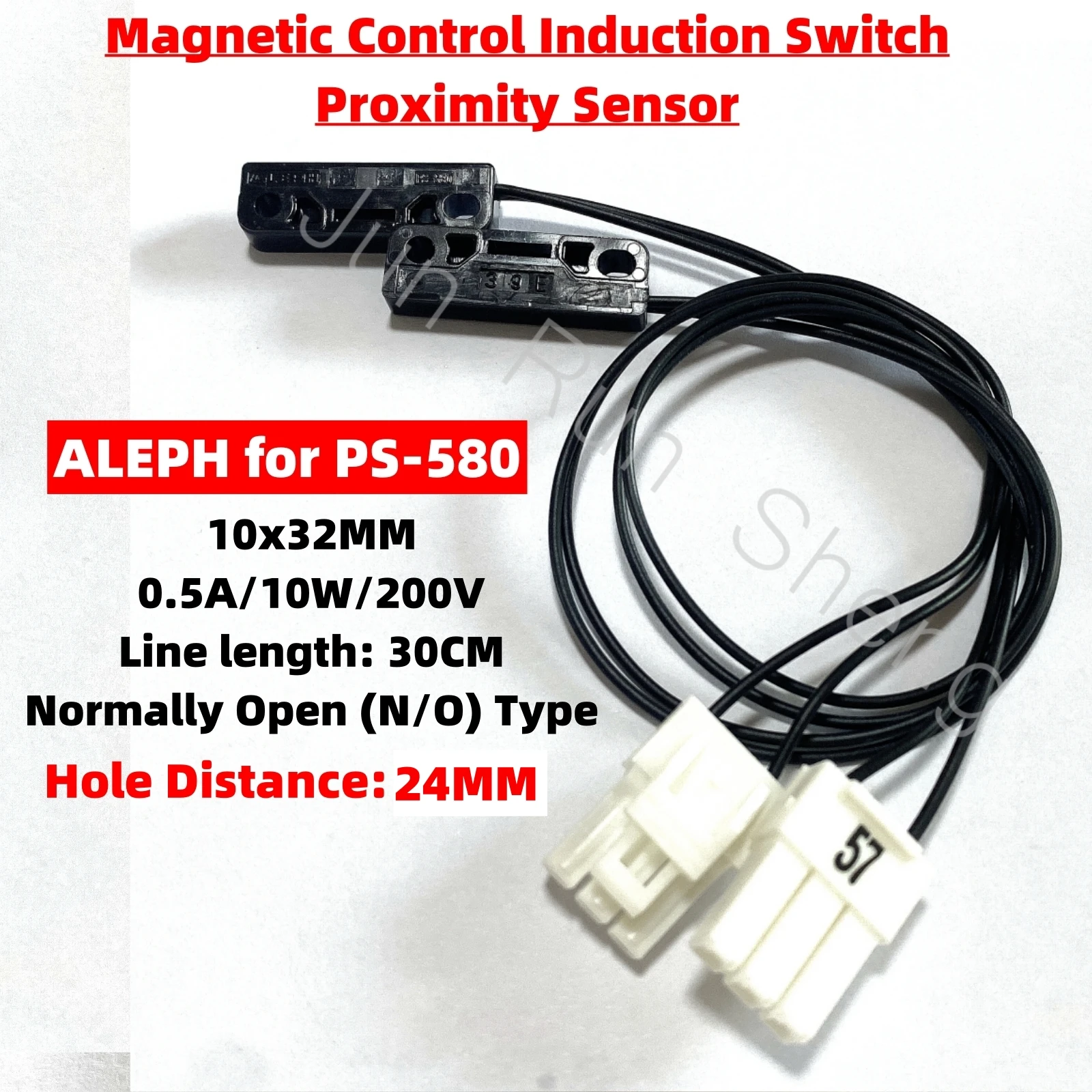 ALEPH for PS-580 Magnetic Control Reed Switch 10*32MM 0.5A 10W 200V Normally Open NO Type Door Window Induction Proximity Sensor