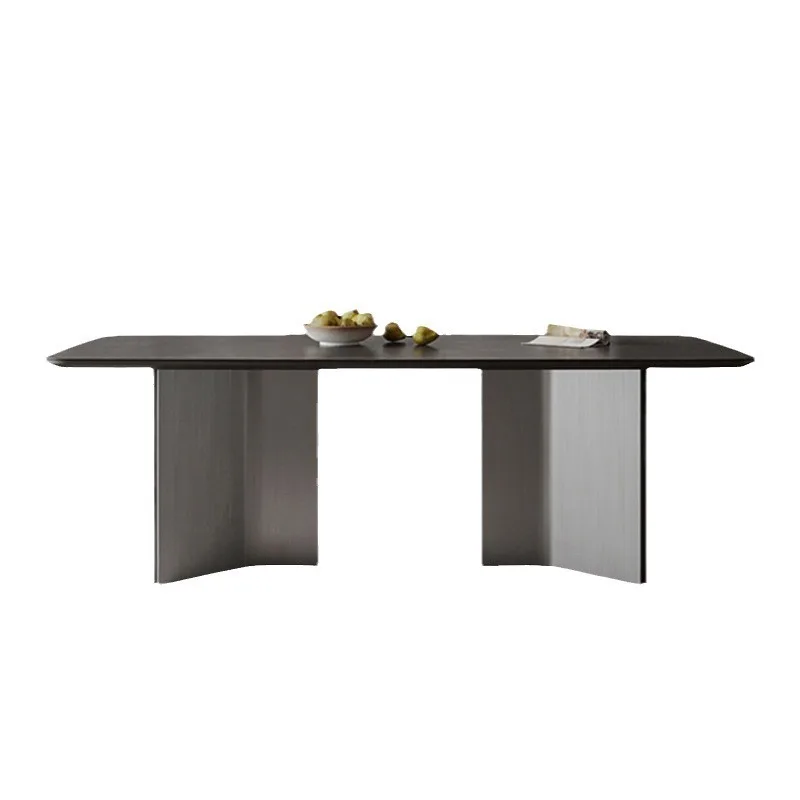 

Italian minimalist rock slab dining table and chairs household high-end small apartment modern simple restaurant