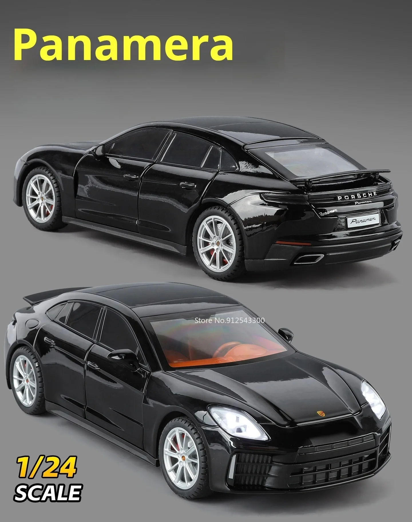 1:24 Panamera 911 Turbo S Speelgoed Legering Model Auto Speelgoed Muziek Licht Trek Simulatie Voertuig Modellen Collectie Cadeau voor Vrienden