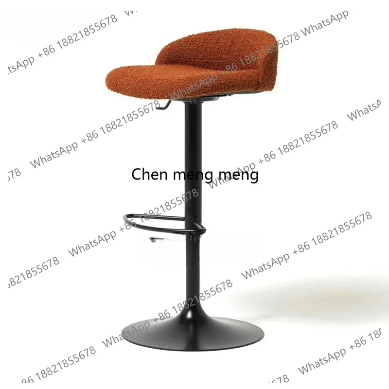 E182 Stainless Steel Bar Chair Simple Home High Chair Modern, Lifting Rotary Bar Stool