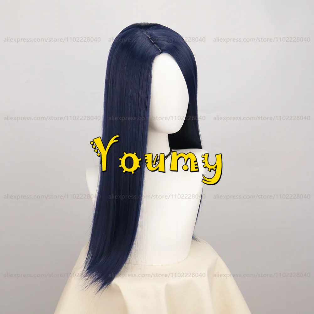 LOL Caitlyn Kiramman Wig The Sheriff of Piltover Cosplay Blue Black Wig Cosplay Anime Cosplay Wigs Heat Resistant Synthetic Wigs