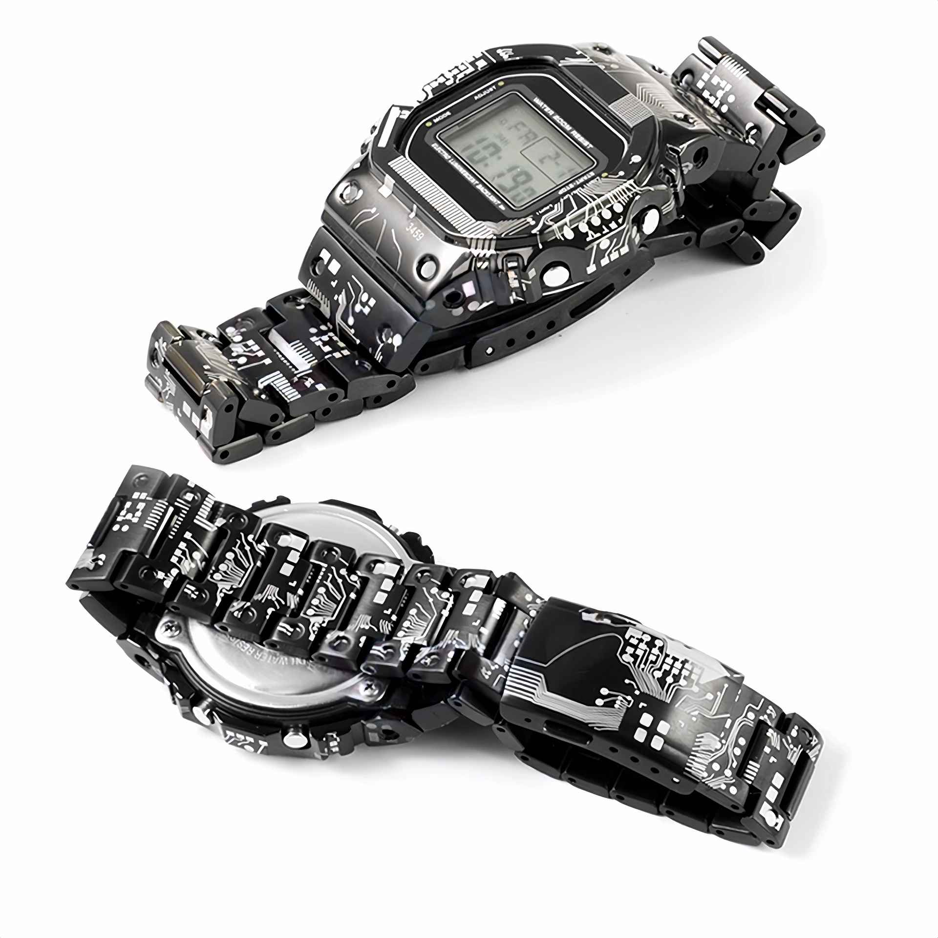 5600 5610 GMWB5000 Mod Kit für Casio DW5600 GMW5610 GMW-B5000 Titangehäuse Uhrenarmband Edelstahl Metalllünette Armband Herren