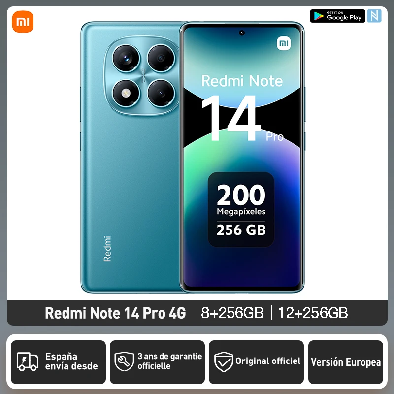 Xiaomi Redmi Note 14 Pro 4G European Version 8+256GB MediaTek Helio G100-Ultra 6.67