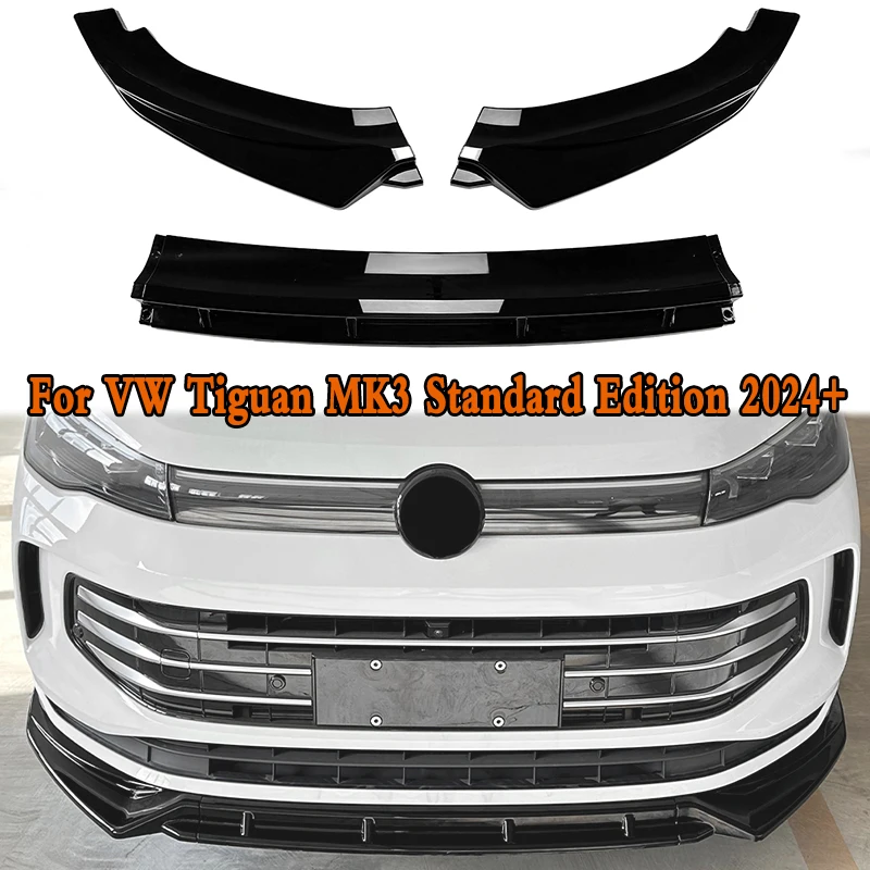 

For VW Tiguan MK3 Standard Edition 2024+ Front Bumper Lip Splitter Diffuser Body Kit Spoiler Bumper Guard Protector Accessories