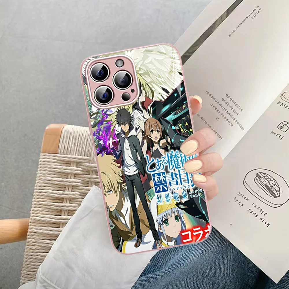 A Certain Magical Index Anime Phone Case For iPhone 14 13 12 Mini 11 Pro XS Max X XR 14 Plus Tempered Glass Cover