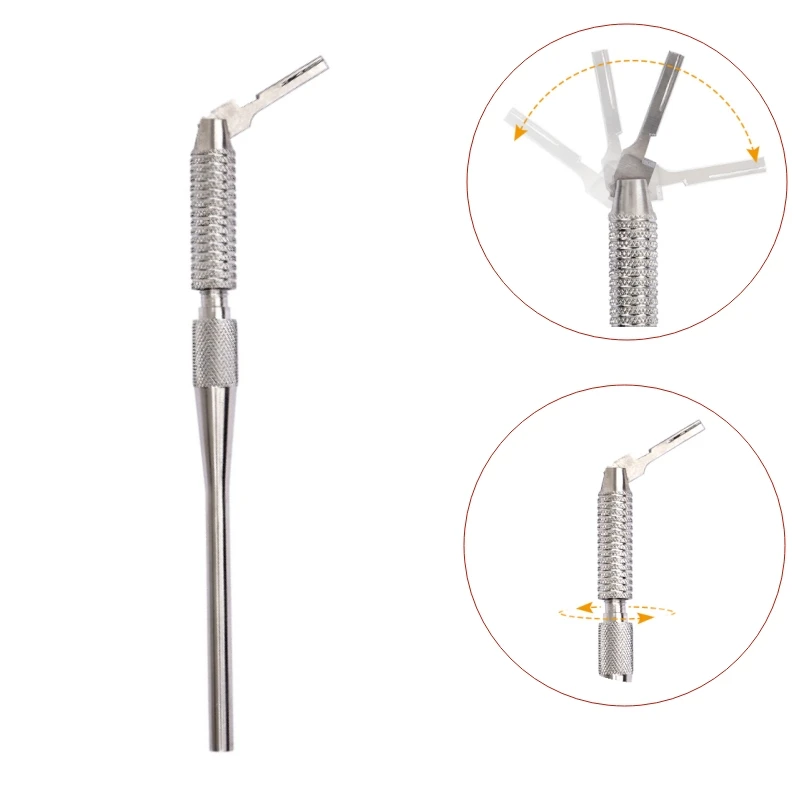 Adjustable 180° Scalpel Handle Stainless Steel Rotatable Surgical Operation Knife Handle Oral Implant Tools