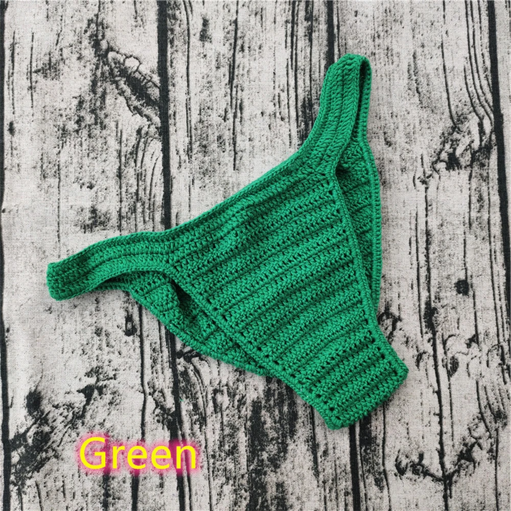 Herren- und Damen-Schwimmslips, handgehäkelte, atmungsaktive G-Strings, Schwimm- und Sonnenbad-Tangas, Bikinis