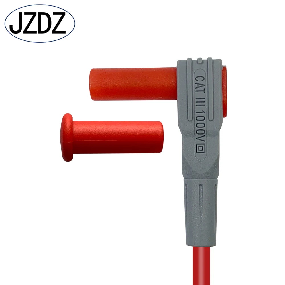 JZDZ 1 pair Multimeter Test Lead Safety Banana Plug 90 Degree To Straight  Multimeter Test Cable 100CM J.70041