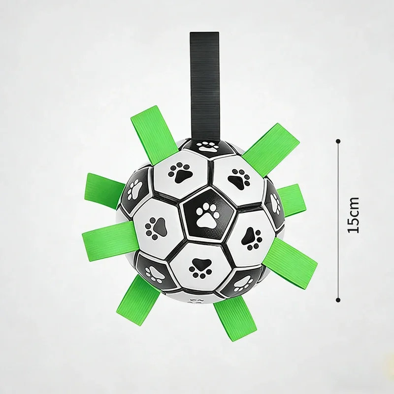 Interactive Pet Football Toys With Grab Tabs Dog Bite Chew Balls Pets Accessories Puppy Outdoor Training Soccer 15cm for Pet view 6