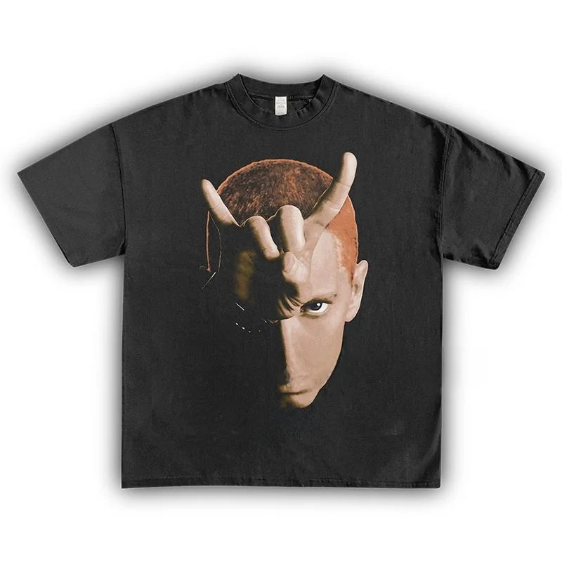 

Футболка Homage Tees с принтом Эминема, американского рэп-исполнителя, в стиле ретро, винтажная, плотная, с коротким рукавом, молодежная, свободного кроя, антибактериальная.