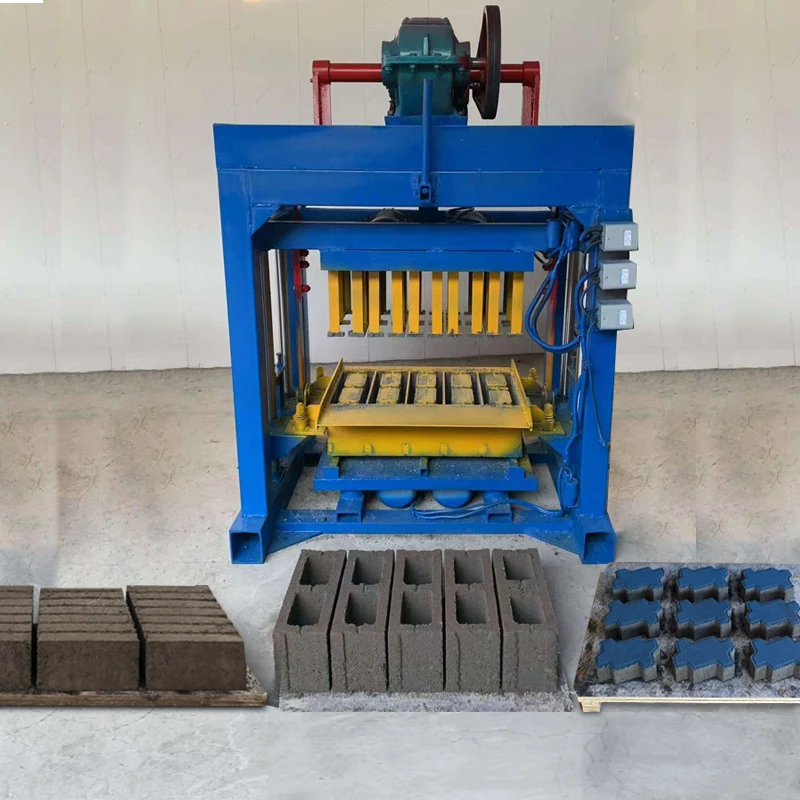 Semi-Automatic Diesel Block Making Machine, Portable Design for Producing Hollow and Solid Concrete Bricks on Construction Sites