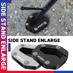 CNC Kickstand Foot Side Stand FOR MOTO GUZZI V100 V 100 Mandello S 2023 2024 Accessories Motorcycle Enlarger Pad Valve Caps Part