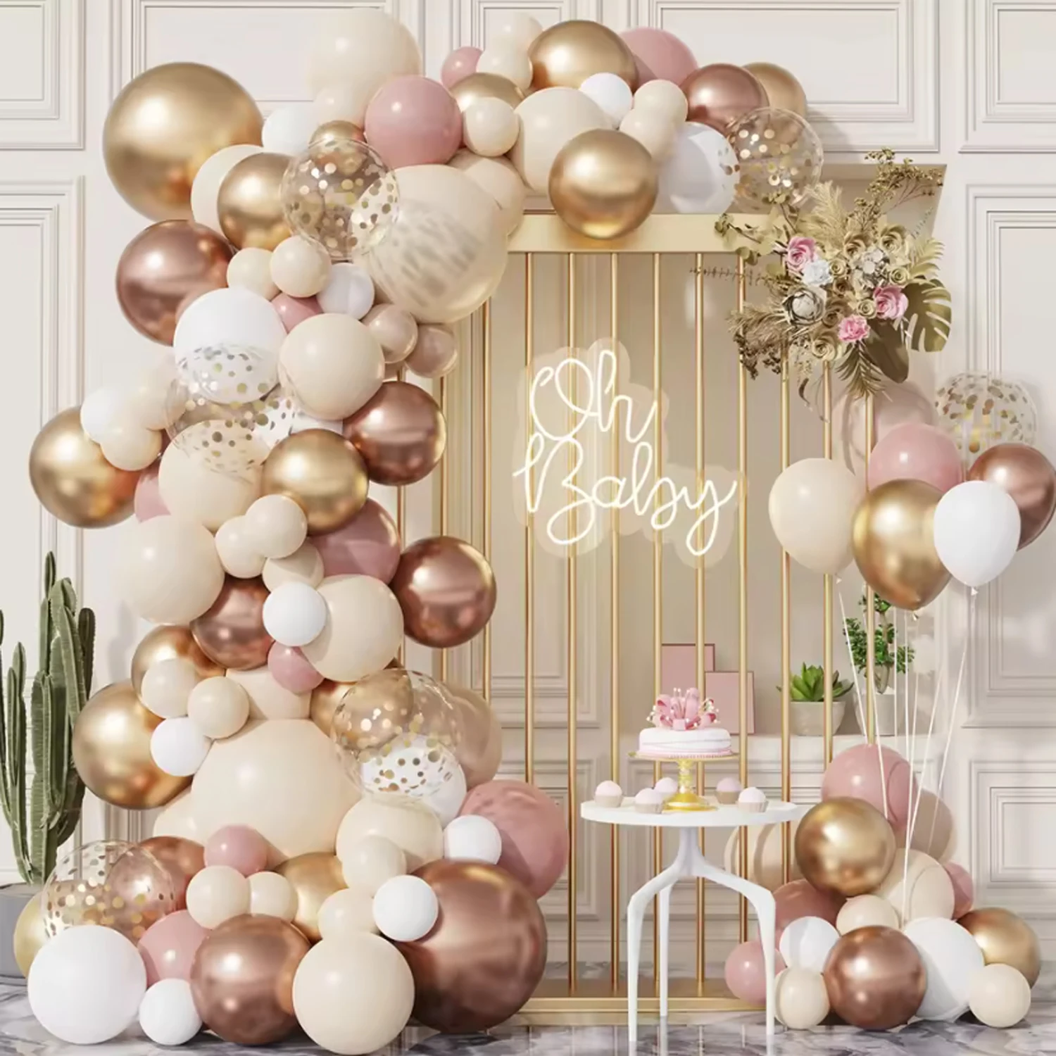 Rose Gold Ballon Girlande Bogen Kit Konfetti Latex Ballons Hochzeit Geburtstag Party Dekor Kinder Baby Dusche Hochzeit Party Supplies