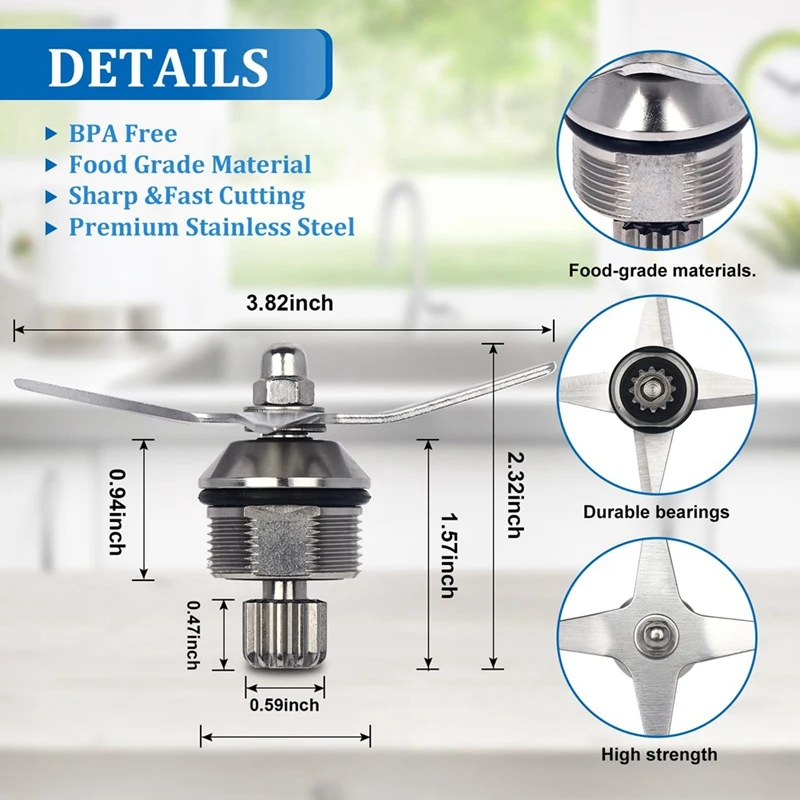 ملحقات تجميع شفرات الخلاط لـ Vitamix ، متوافقة مع A2300 ، A2500 ،