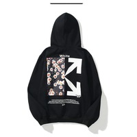 Simple letter 2D printed neutral 2025 Japanese and Korean brand young and fashionable hoodie pullover harajuku