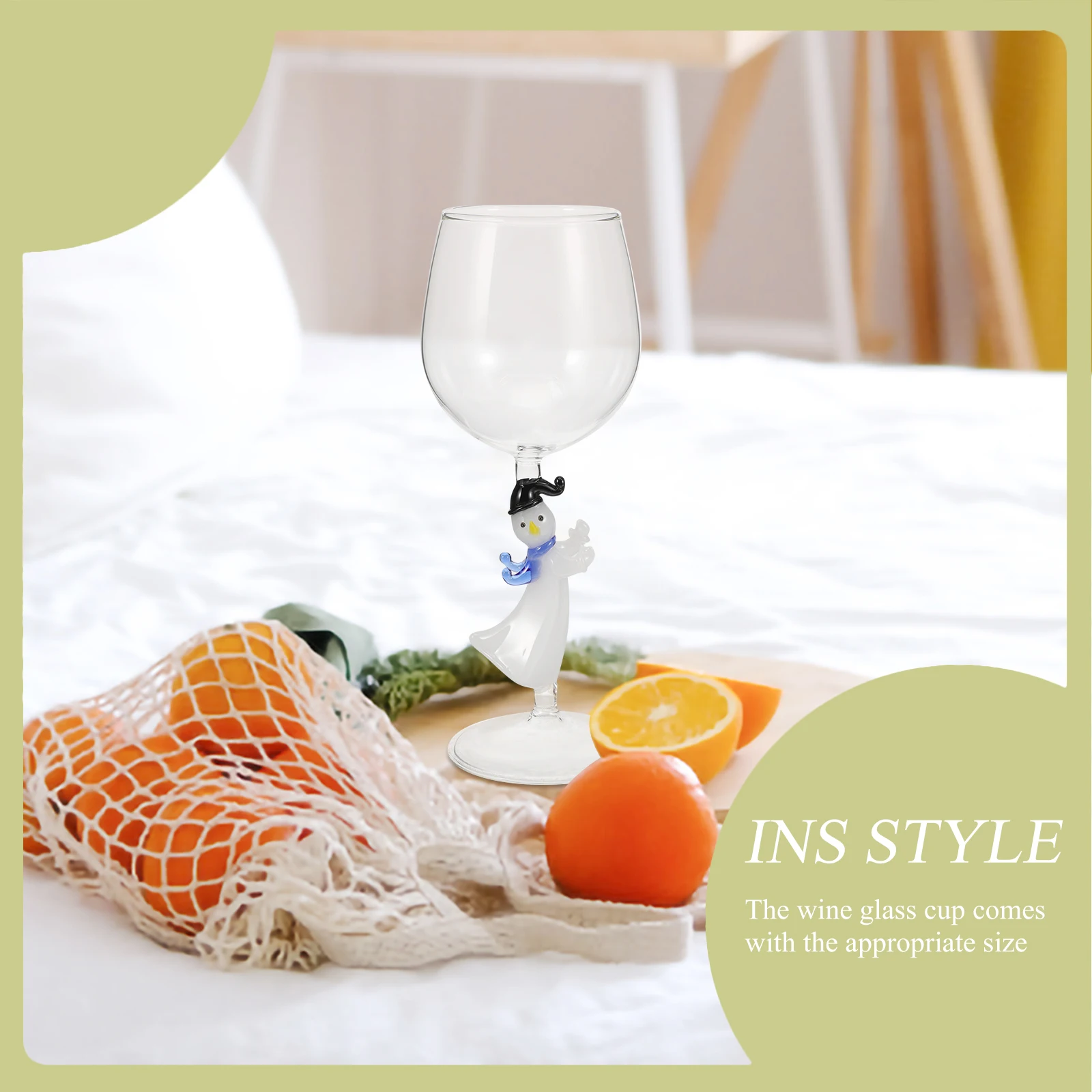 

Snowman Glass Goblet 300ml Capacity 20 8cm Height Christmas Party Drinking Glasses Holiday Home Bar Accessories