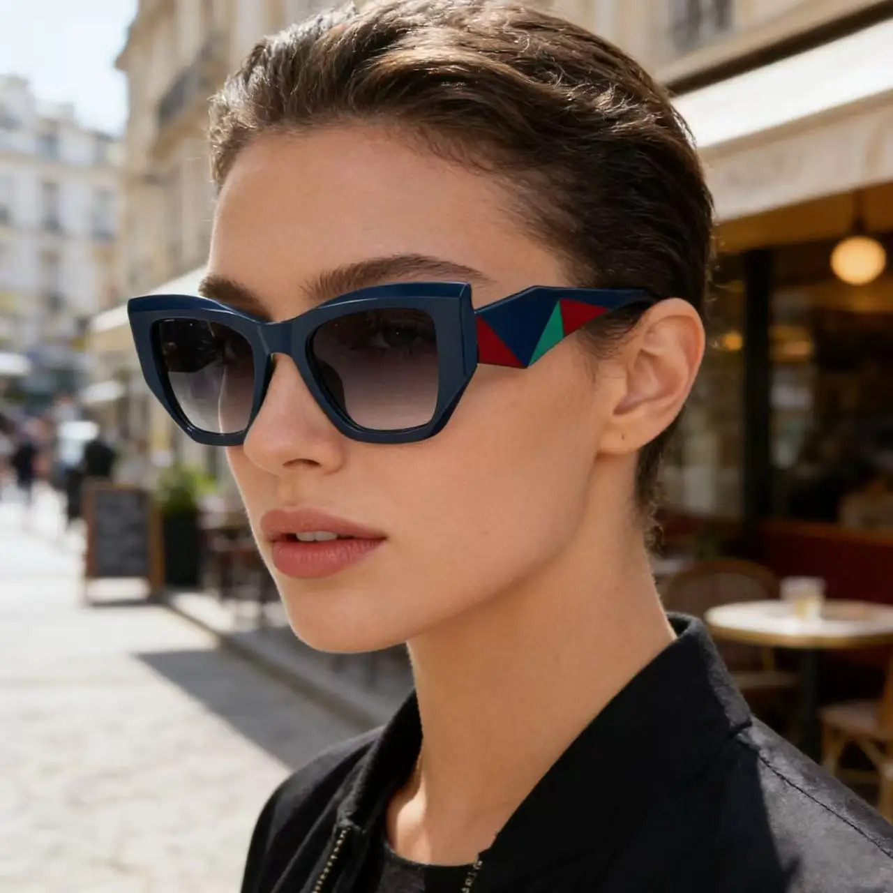 

Unisex Vintage Oversized Cat Eye Sunglasses Acetate Fiber Luxury Designer UV400 Outdoor Fashion Eyewear luxury