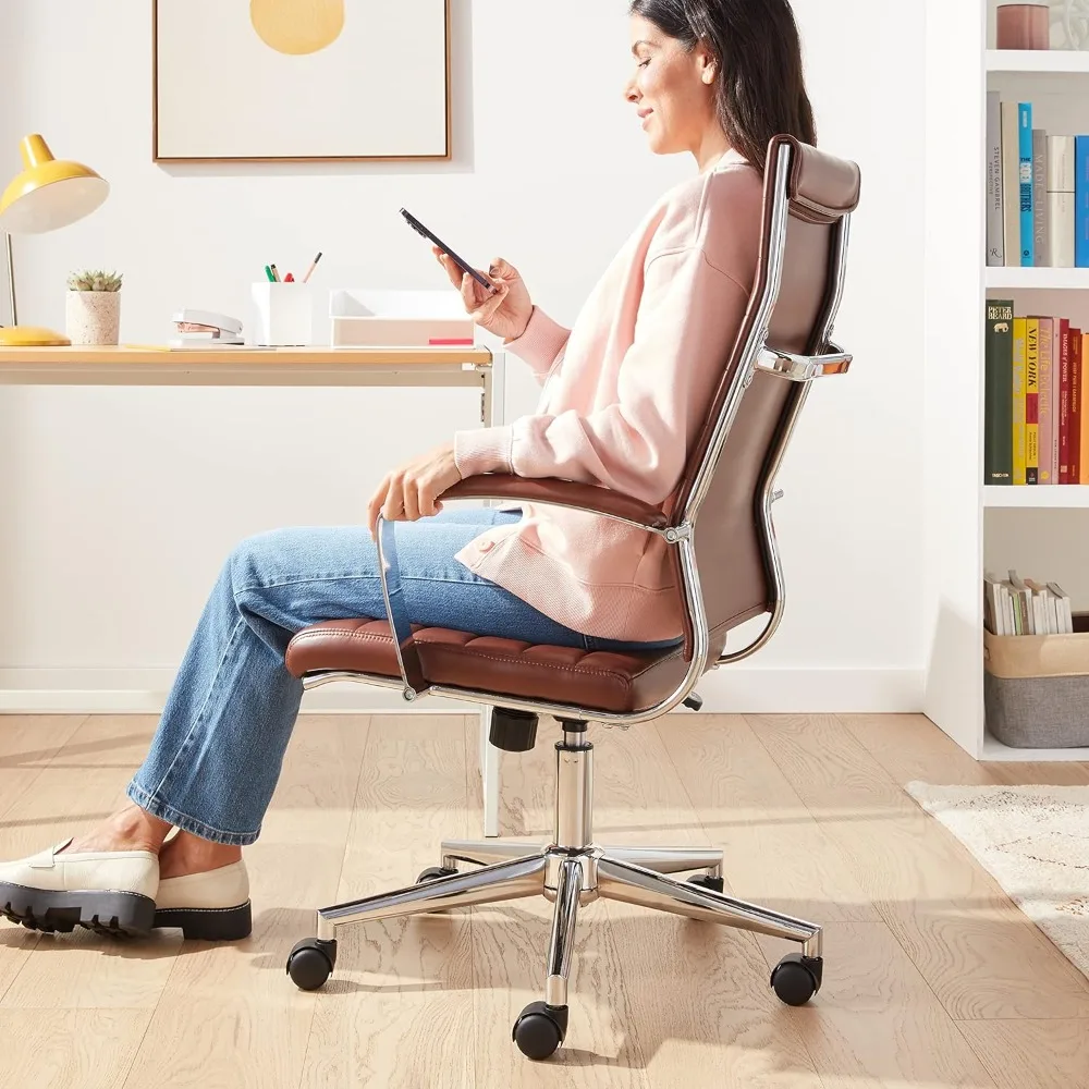 

Executive Modern Office Computer Desk Task Chair with Armrests,High-Back, Adjustable, Lumbar Support,360 Swivel Rolling