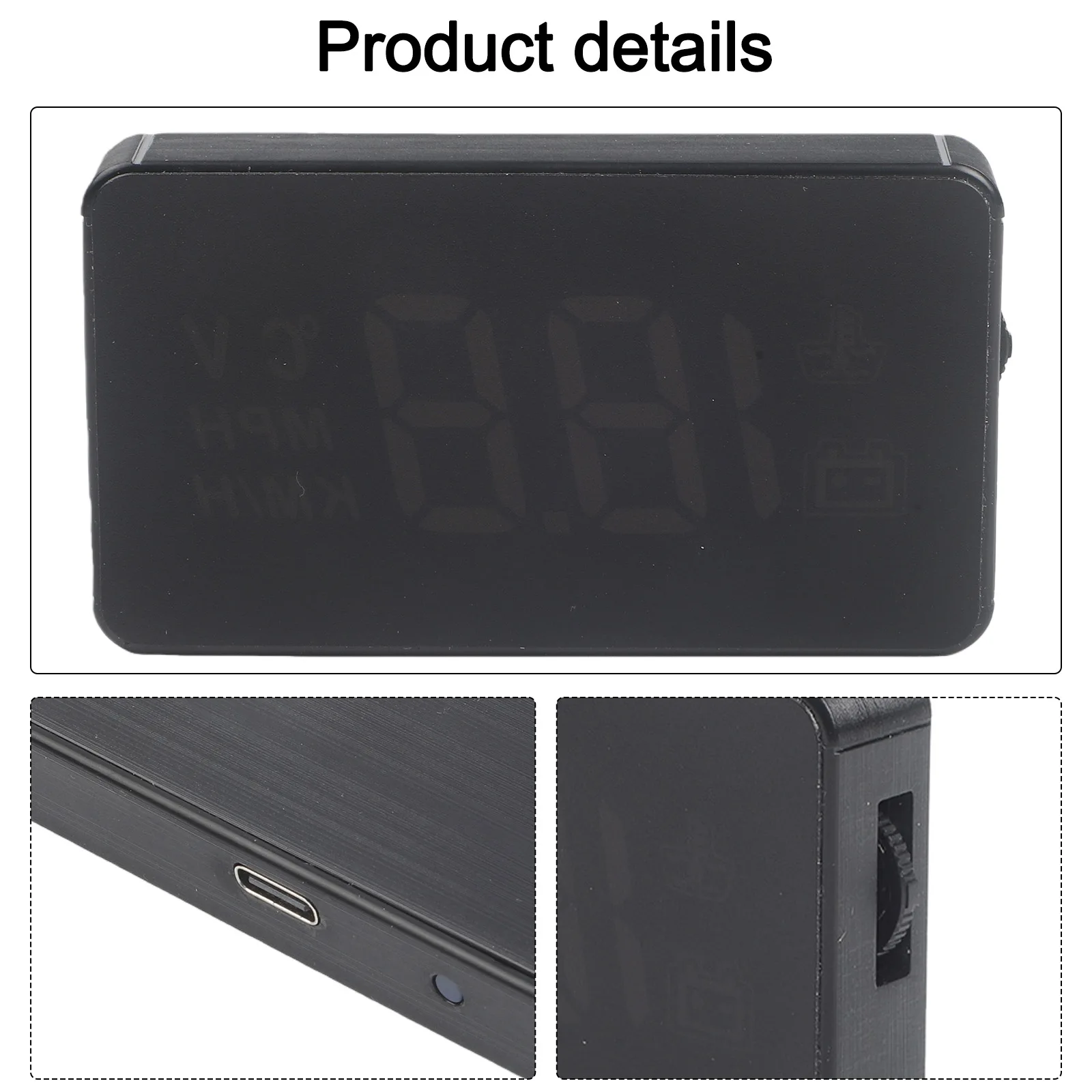 

Car Interior Display Black Car Speed Power Display Car Display Car HUD Projection 12V-15V Voltage 250mA Current