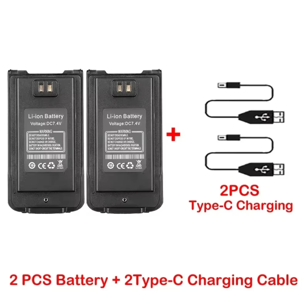 Bộ 2 Bộ Đàm Baofeng Đúng Công Suất 10W UV S22 PRO IP68 Chống Nước Máy Bộ Đàm Loại-C Mạnh UHF VHF Tầm Xa UV-9R Plus Đài Phát Thanh
