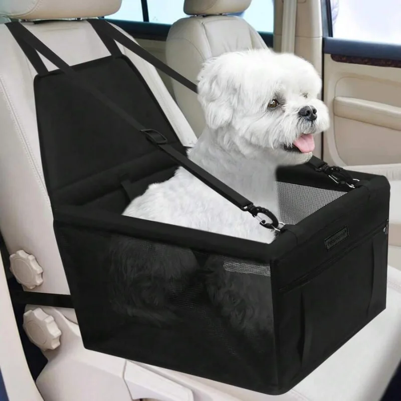 

Складное автокресло для собак, водонепроницаемая дышащая сумка-переноска из оксфордской ткани для маленьких и средних собак и щенков.