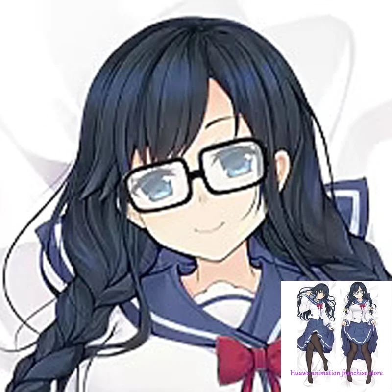 

Anime Dakimakura Pillow Girl with glasses 2-Side Print Pillowcase Hugging Body Cushion Cover Otaku Waifuristmas Decoration 2023